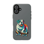 national pet day skateboard bulldog phone case for dog lovers