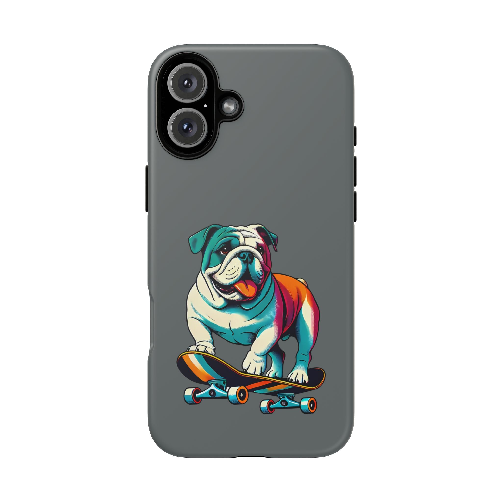 national pet day skateboard bulldog phone case for dog lovers