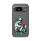 national pet day skateboard bulldog phone case for dog lovers