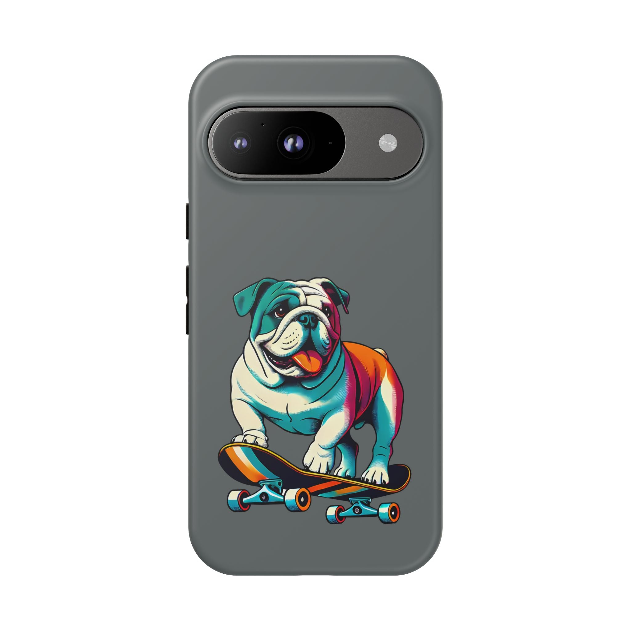 national pet day skateboard bulldog phone case for dog lovers