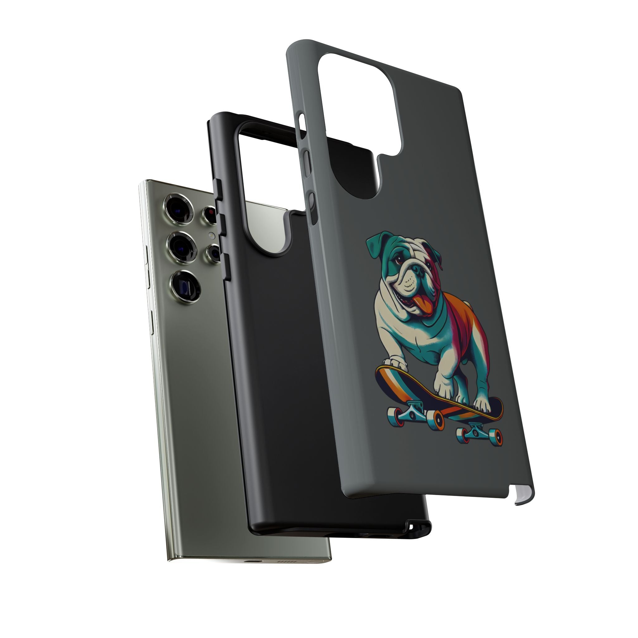 national pet day skateboard bulldog phone case for dog lovers