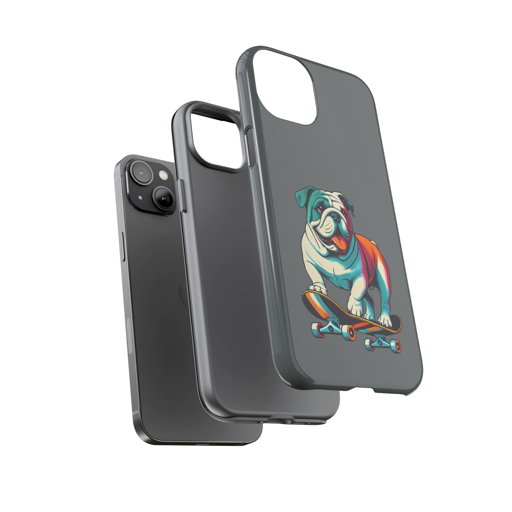 national pet day skateboard bulldog phone case for dog lovers