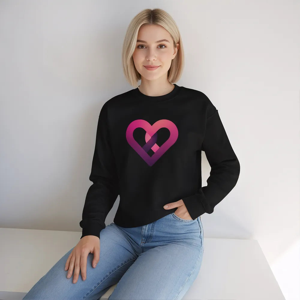 Heart Sweatshirt Valentines Day Gift - Love Crewneck