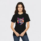 Cute Cat Portrait T-Shirt - Colorful Tee for Cat Lovers
