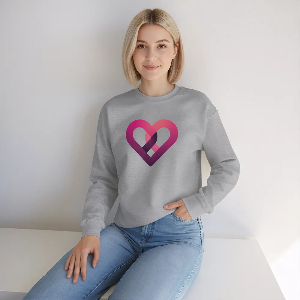 Heart Sweatshirt Valentines Day Gift - Love Crewneck
