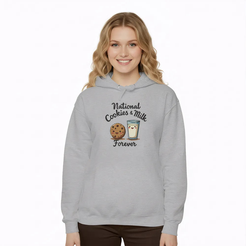 Cookie Milk Hoodie - Cozy Cute Cookie Lover Fun Gift Sweater