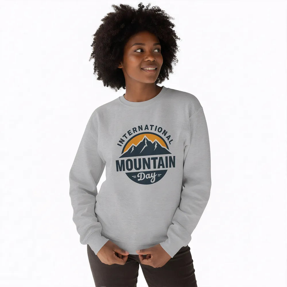 Mountain Day Crewneck - Eco Outdoor Nature Hiker Gift Sweater