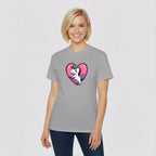 Cute Unicorn Heart T-Shirt - Valentine Magical Cotton Tee