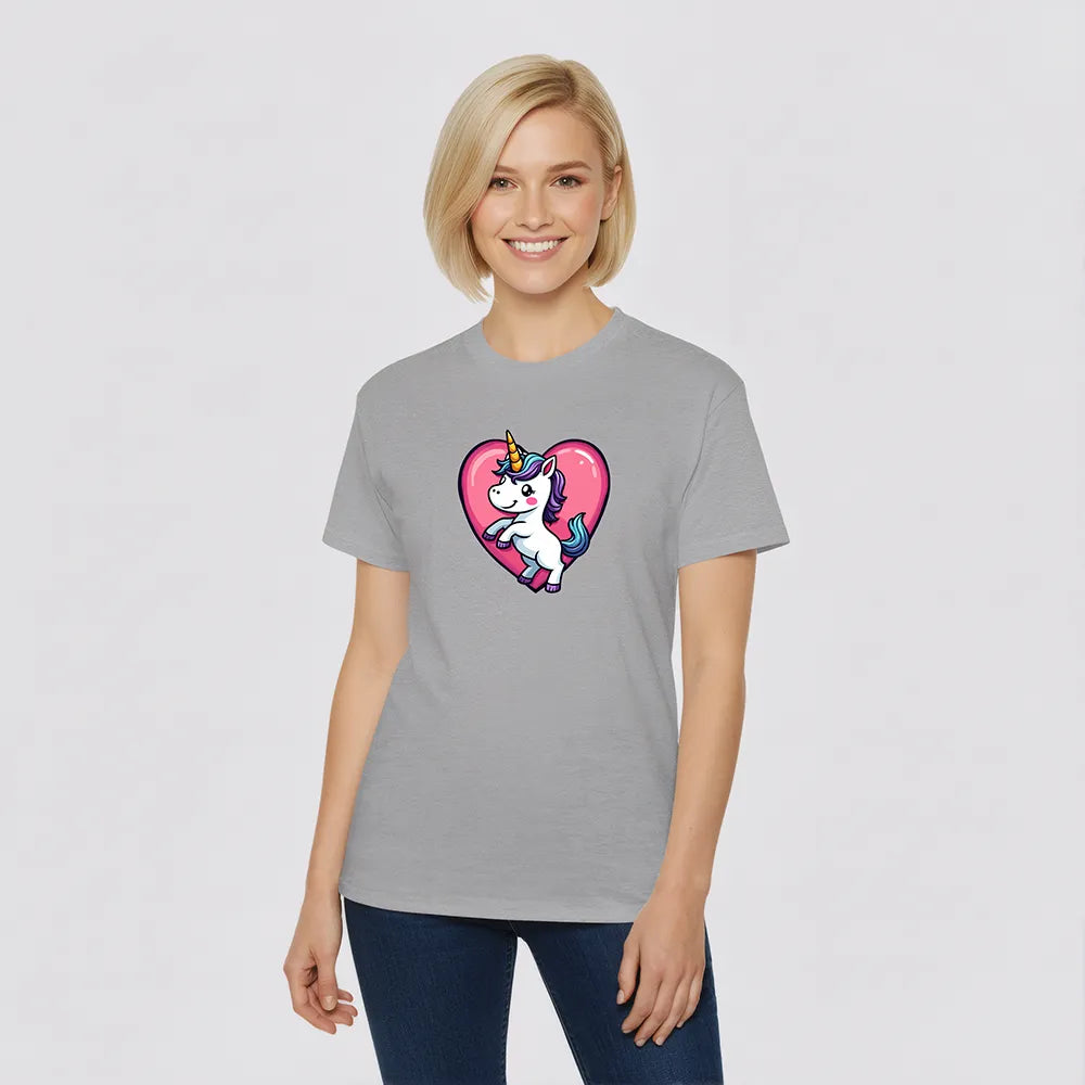 Unicorn Heart Shirt - Cute Birthday Valentine Kids Girls Gift