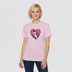 Cute Unicorn Heart T-Shirt - Valentine Magical Cotton Tee