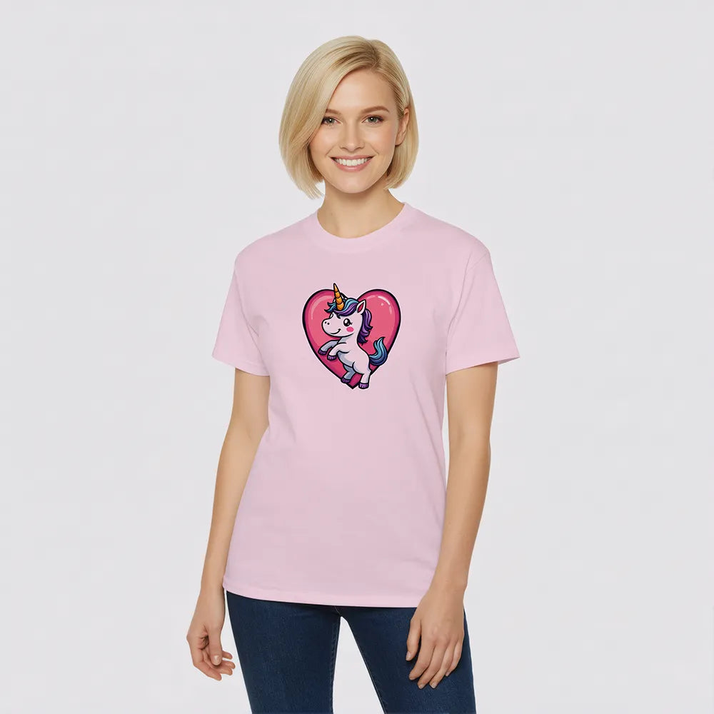 Unicorn Heart Shirt - Cute Birthday Valentine Kids Girls Gift