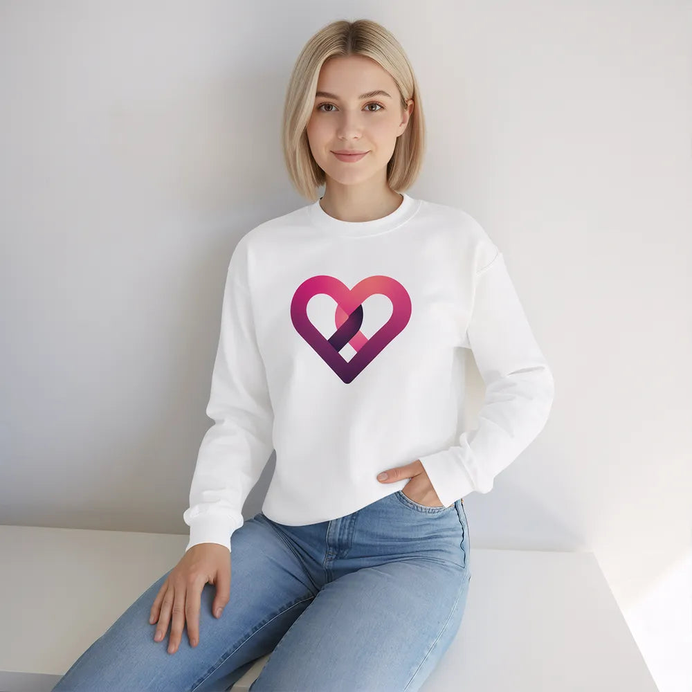 Heart Sweatshirt Valentines Day Gift - Love Crewneck