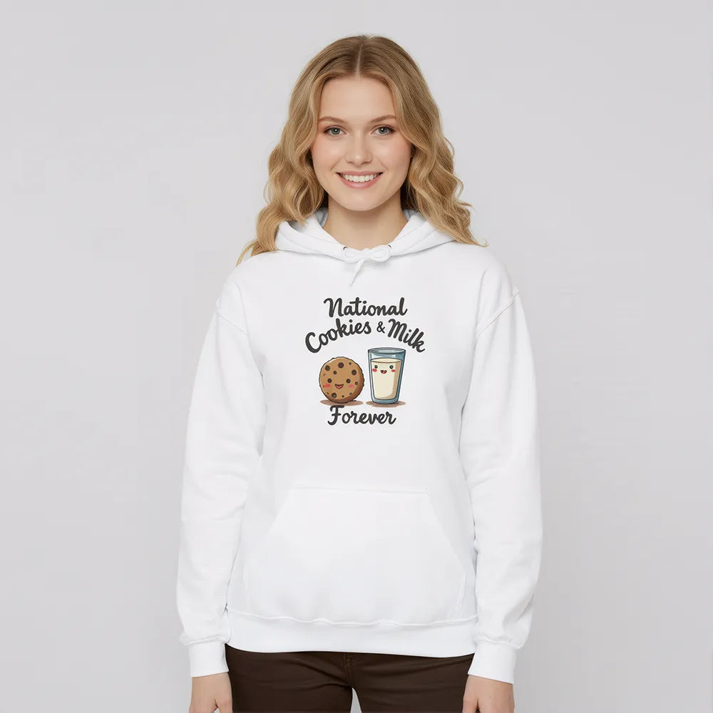 Cookie Milk Hoodie - Cozy Cute Cookie Lover Fun Gift Sweater
