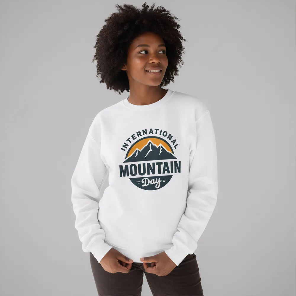 Mountain Day Crewneck - Eco Outdoor Nature Hiker Gift Sweater