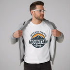 Mountain Day Crewneck - Eco Outdoor Nature Hiker Gift Sweater