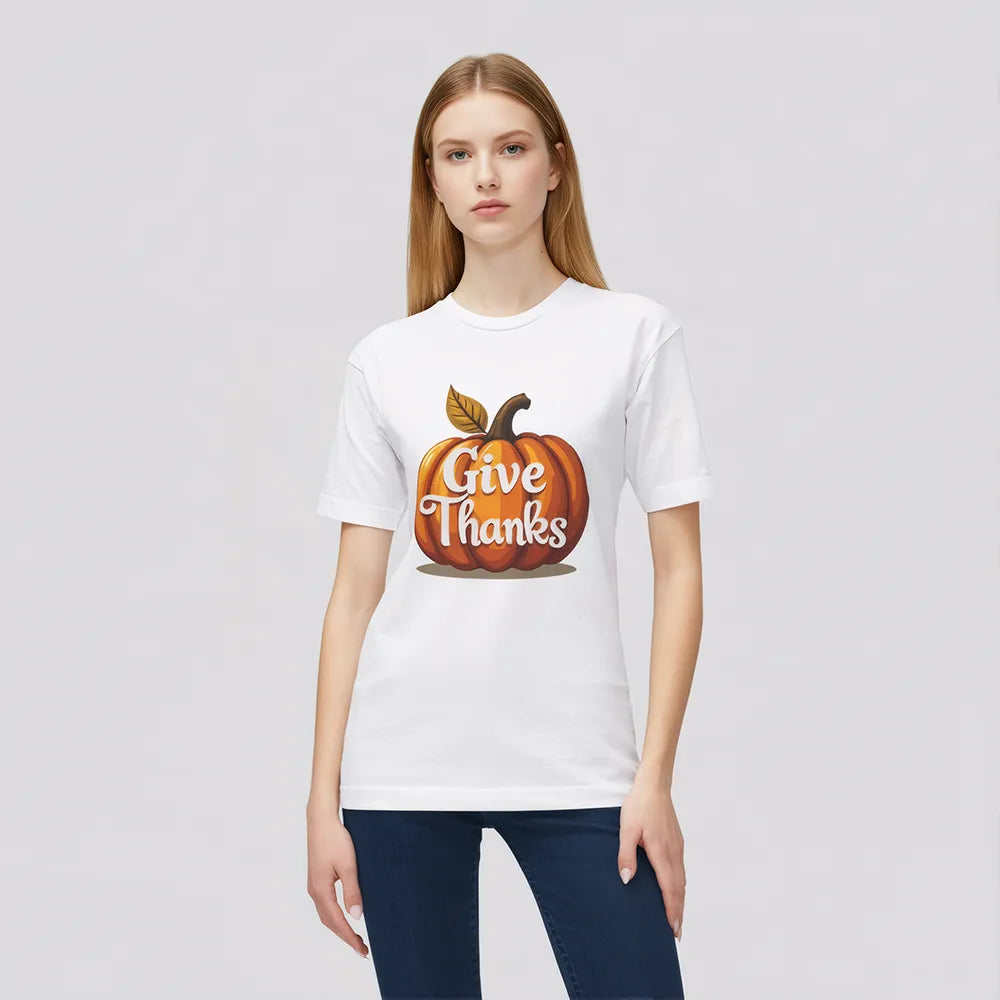 Thanksgiving Pumpkin Shirt - Fall Harvest Thankful Autumn Tee