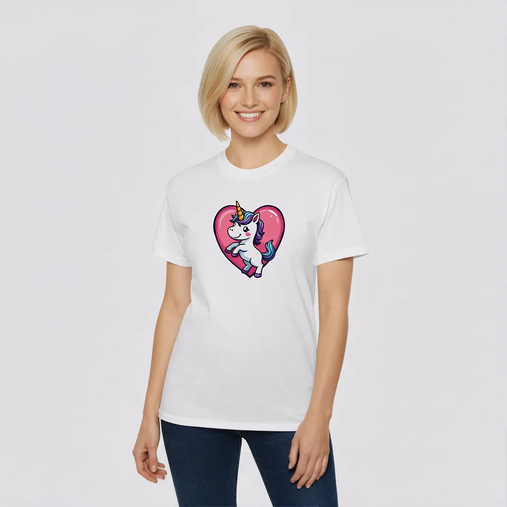 Unicorn Heart Shirt - Cute Birthday Valentine Kids Girls Gift